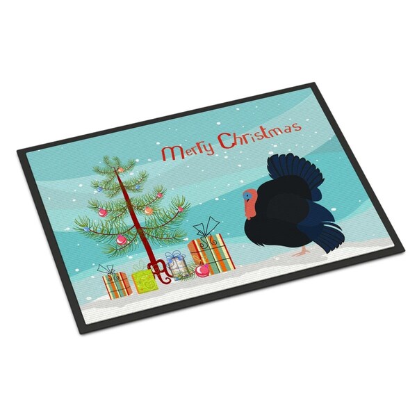 Carolines Treasures Norfolk Black Turkey Christmas Indoor or Outdoor Mat - 24 x 36 in. BB9352JMAT - main